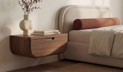 Hettie Floating Nightstand Dark Brown