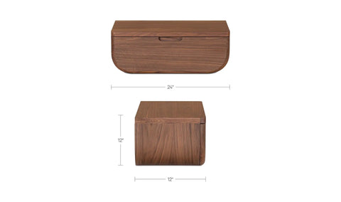 Hettie Floating Nightstand Dark Brown