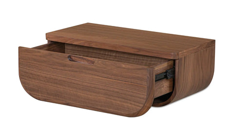 Hettie Floating Nightstand Dark Brown