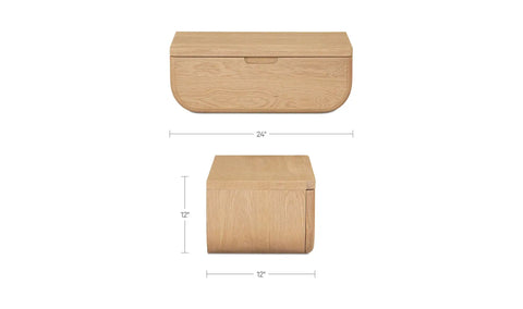 Hettie Floating Nightstand Natural