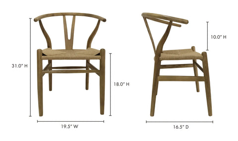 Ventana Dining Chair Natural - Set Of Two