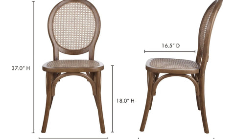 Rivalto Dining Chair Brown - Set Of Two
