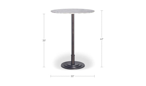 Tori Outdoor Bar Table White Marble