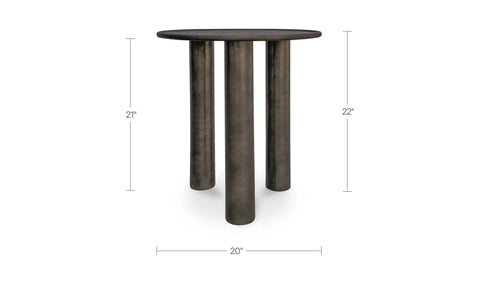 Deacon Outdoor Side Table Deep Bronze