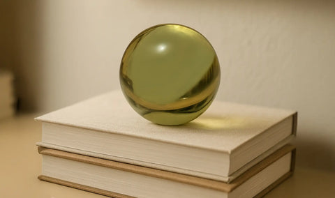 Bonn Cast Glass Decorative Object Olive