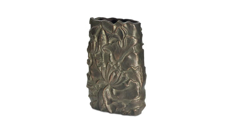 Sabine Cast Aluminum Vase Antique Brass