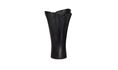 Yeri Cast Aluminum Vase Black