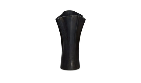 Yeri Cast Aluminum Vase Black