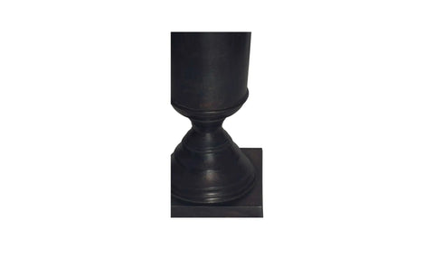 Cassia Cast Aluminum Vase Black