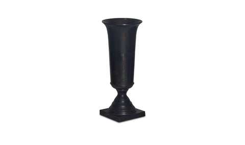 Cassia Cast Aluminum Vase Black