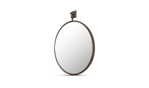 Cameo Mirror Aged Brass