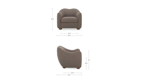 Bria Accent Chair Brown