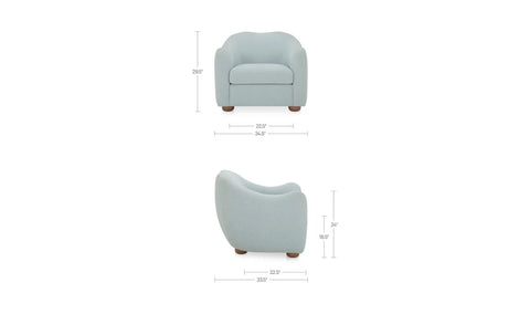 Bria Accent Chair Light Blue