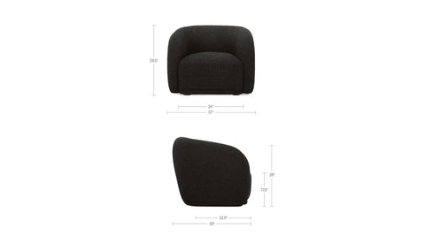 Faye Accent Chair Black Boucle