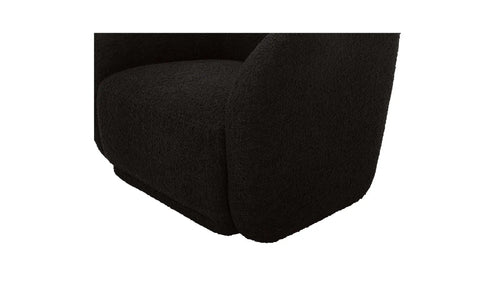 Faye Accent Chair Black Boucle