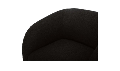 Faye Accent Chair Black Boucle