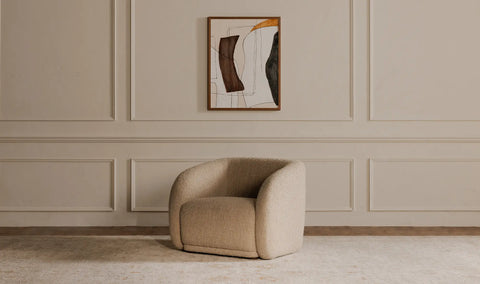 Faye Accent Chair Beige Boucle