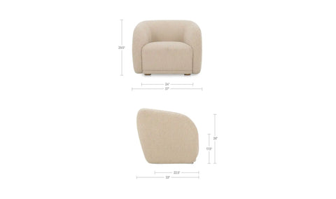 Faye Accent Chair Beige Boucle