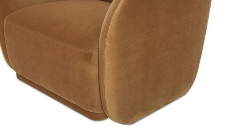 Faye Accent Chair Tan Faux Mohair