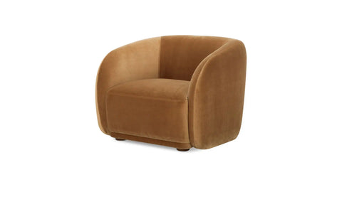 Faye Accent Chair Tan Faux Mohair