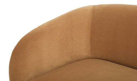 Faye Sofa Tan Faux Mohair