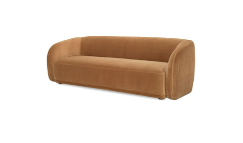 Faye Sofa Tan Faux Mohair
