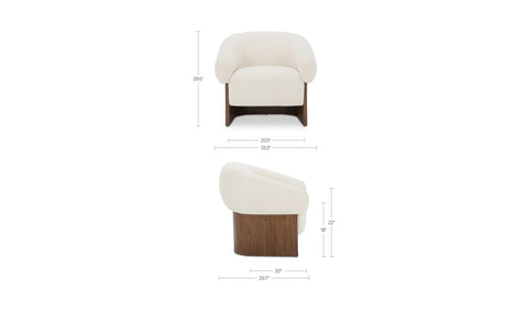 Otto Accent Chair Flecked Cream
