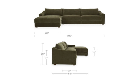 Farrow Sectional Cedar Green Left