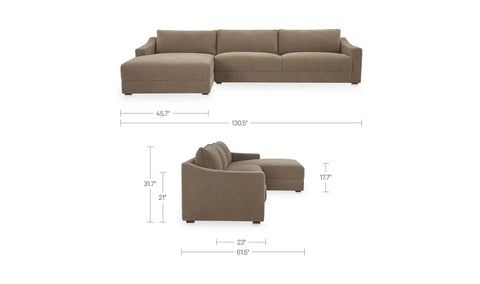 Farrow Sectional Taupe Left