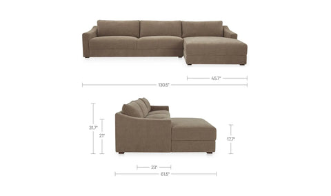 Farrow Sectional Taupe Right