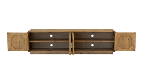 Monterey Media Cabinet Rustic Blonde
