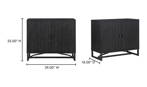 Sierra 2 Door Cabinet Black