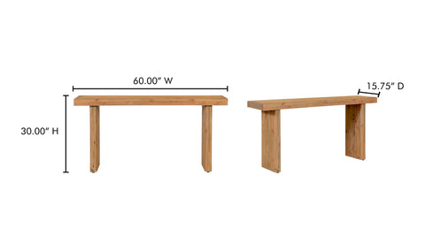 Monterey Console Table Rustic Blonde