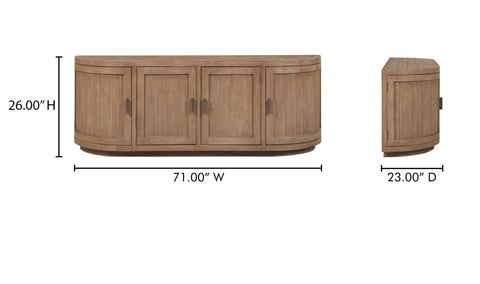 Nicola Media Cabinet Natural