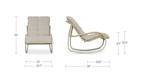Lyra Outdoor Rocking Chair Beige