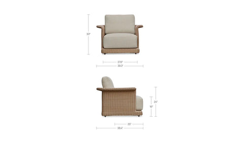 Meredith Outdoor Accent Chair Beige