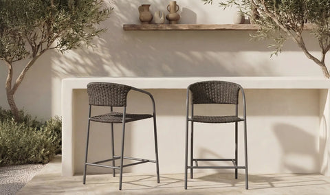 Zola Outdoor Bar Stool Dark Brown