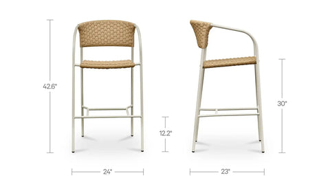 Zola Outdoor Bar Stool Natural