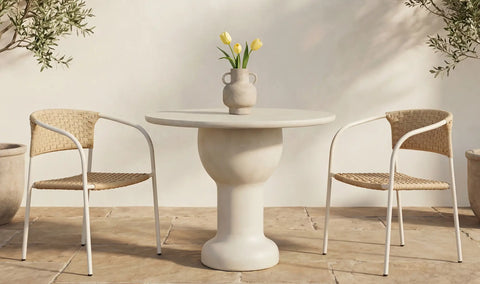 Zola Outdoor Dining Chair Natural-Set Of Two