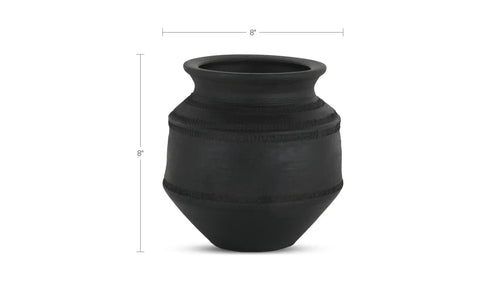 Astra Vessel Black Terracotta