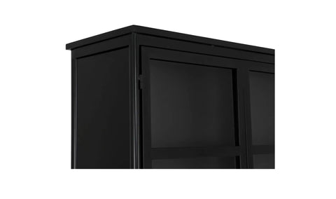 Henry Metal Tall Cabinet Black