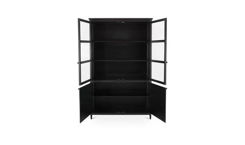 Henry Metal Tall Cabinet Black
