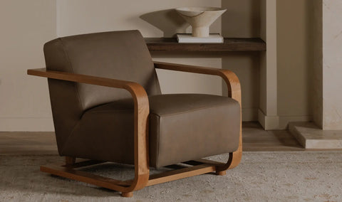Eckersley Lounge Chair Cool Brown Leather
