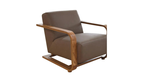 Eckersley Lounge Chair Cool Brown Leather