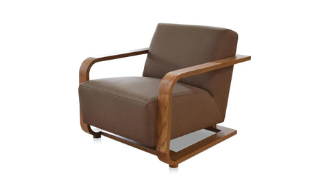 Eckersley Lounge Chair Cool Brown Leather