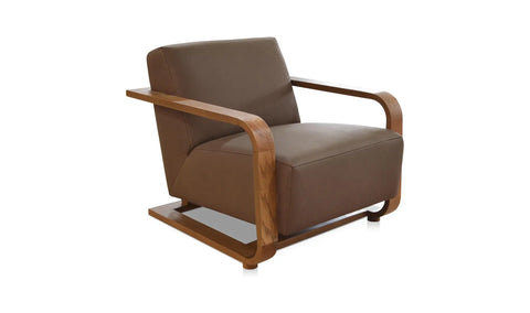 Eckersley Lounge Chair Cool Brown Leather