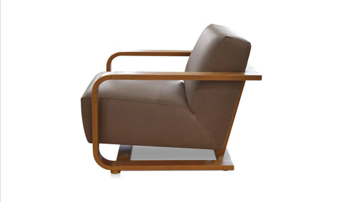 Eckersley Lounge Chair Cool Brown Leather
