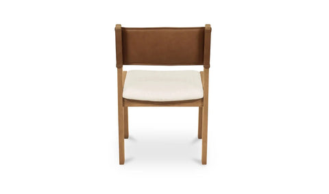 Carol Dining Chair Tan Leather Set of Two