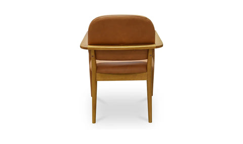 Norrie Dining Chair Brown Leather