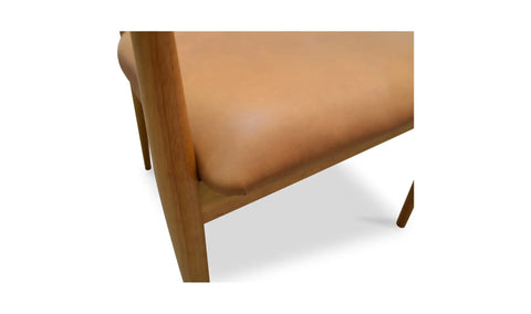 Norrie Dining Chair Brown Leather
